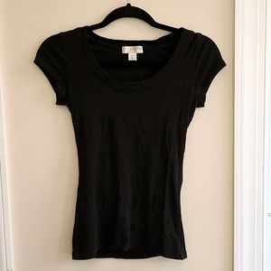 Good Quality Black Baby Tee Cap Sleeve
